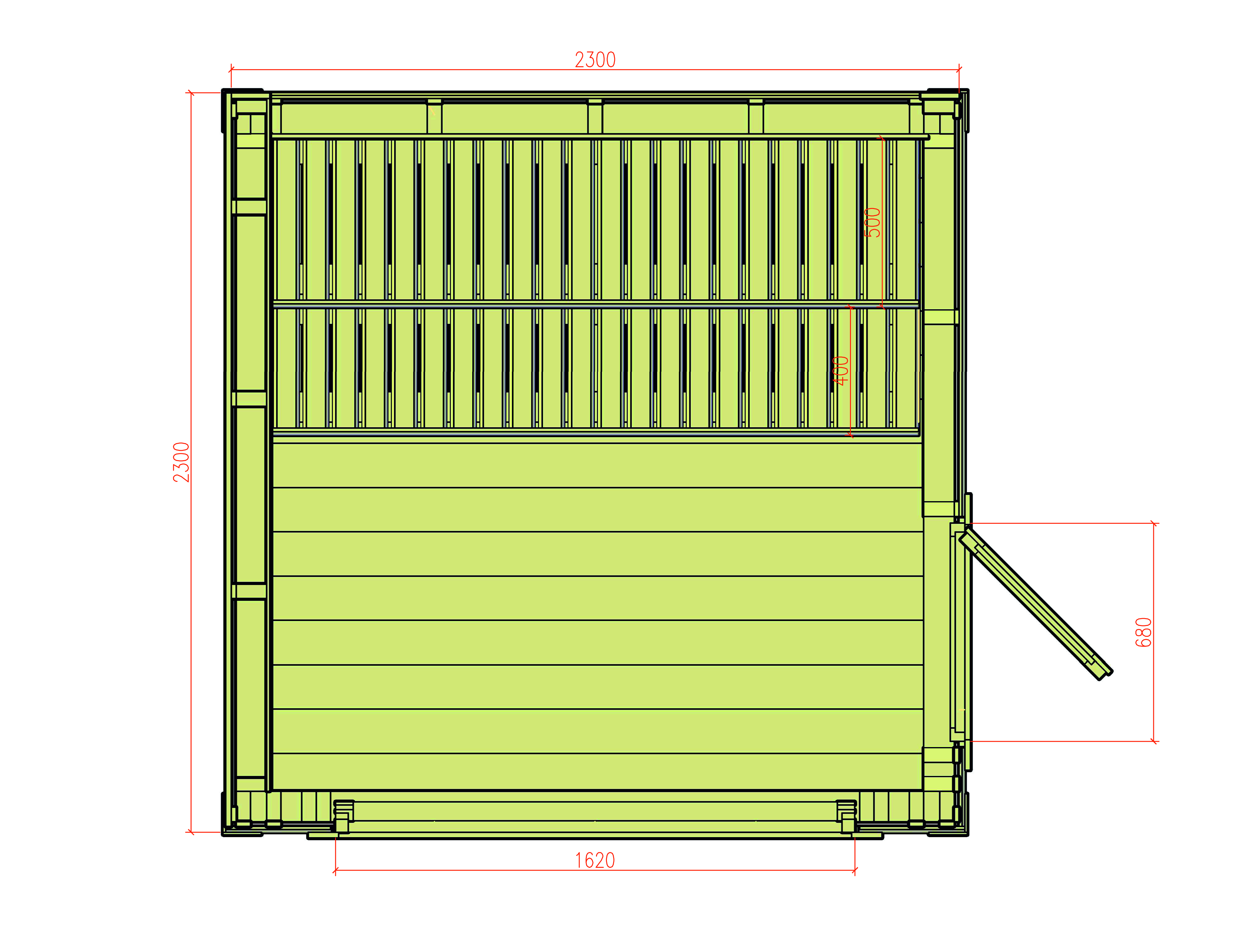 Sauna-Würfel "Modern" 2,3 x 2,3 m