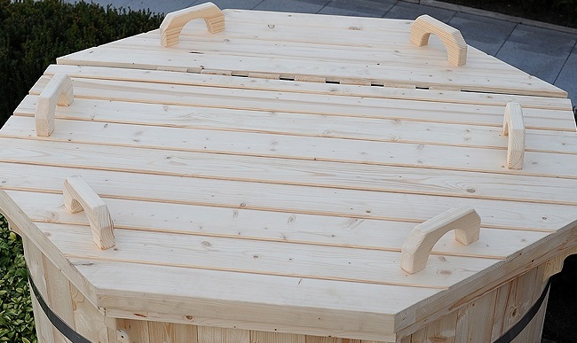 Fichtenholz-Abdeckung  Ø 1,8m Relax Fichtenholz-Abdeckung  Ø 1,8m Relax
