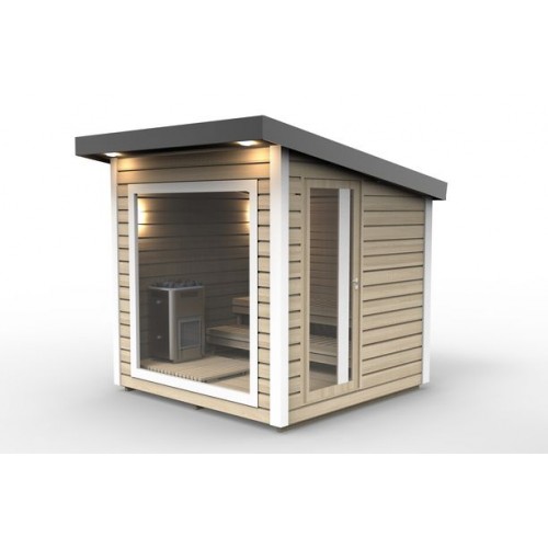 Sauna-Würfel "Modern" 2,3 x 2,3 m