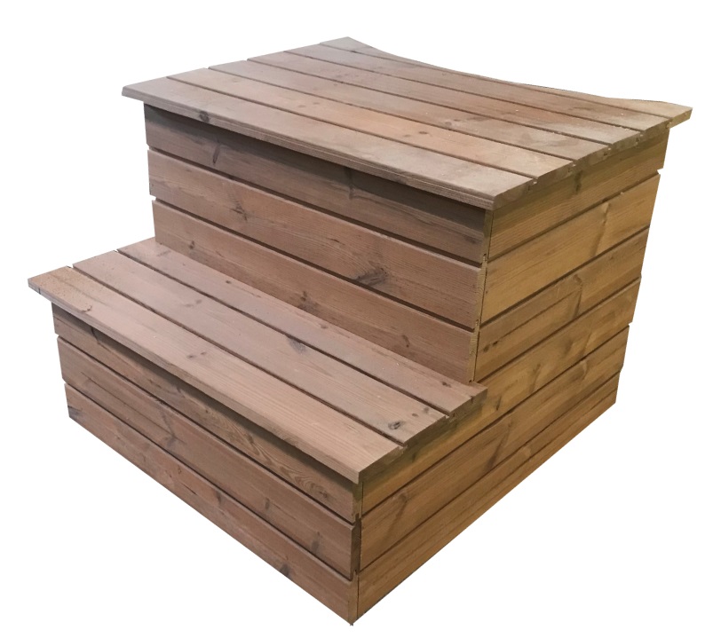 2-stufige Treppe für Badetonnen  2-stufige Treppe für Badetonnen