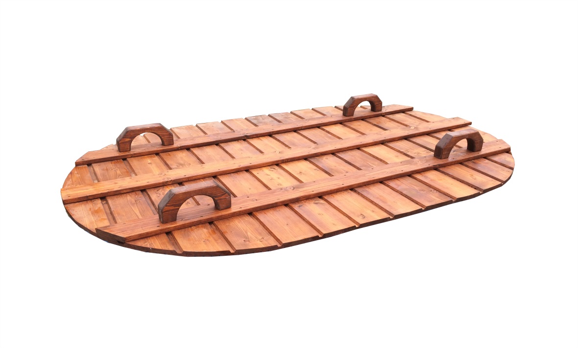 Holzabdeckung 1895 x 1280 mm für Badetonne Ofuro Holzabdeckung 1895 x 1280 mm für Badetonne Ofuro